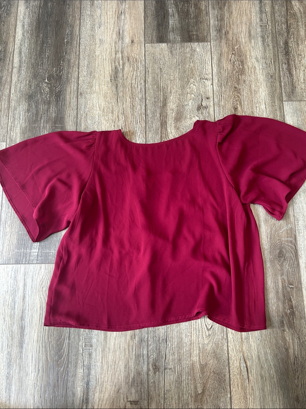 Women's Short Sleeve Blouse - Raspberry